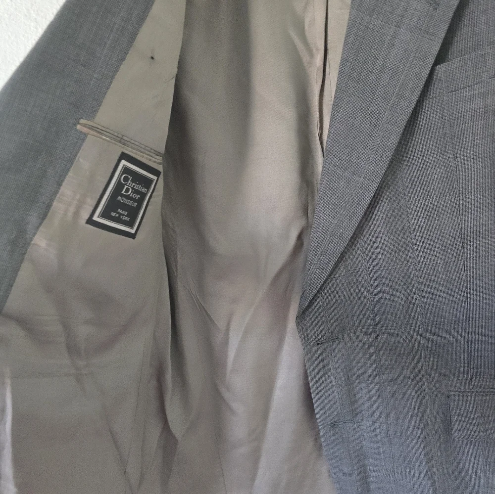 Christian Dior Monsieur Blazer Sports Coat Men Sz 43L Gray 2Button USA Exellent